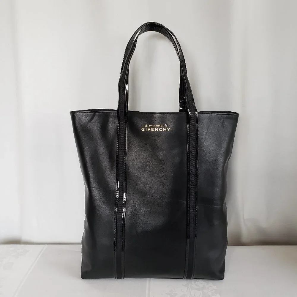 Designer Parfums GIVENCHY Black patent leather tote bag - Picture 1 of 11